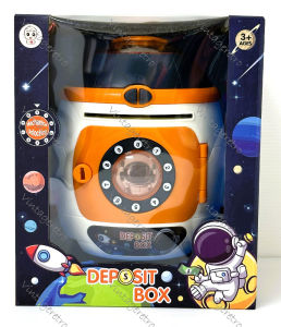 🌀ROCKET DEPOSIT BOX SAVING BOX KIDS PIGGY BANK WITH FINGERPRINT LOCK🌀 YK56370