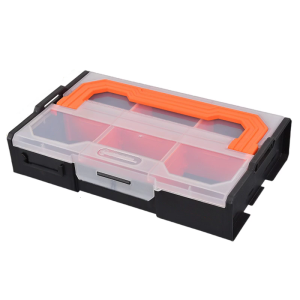 Multi Compartment Plastic Tool Storage Case Organizer With Transparent Lid And Nonslip Base Suitable For Secure Storage