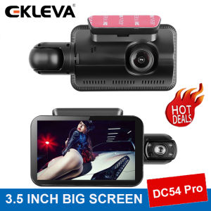 EKLEVA Car DVR Dash Cam Dual Lens FHD 3.5 Inch Dash Cam Auto Video Recorder Registrator Dvrs With infrared Red Night Vision