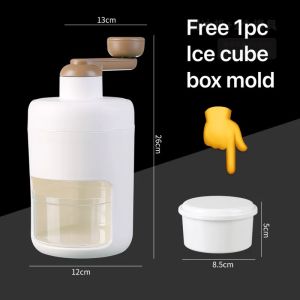 Manual Hand-cranked Ice Shaver Portable Household Ice Maker Machine Utensils White ice shaver machine