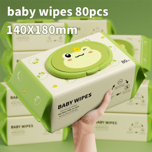 【500g Large】140X180MM Large Size Baby Wipes 80pcs Organic Baby Wipes (Non-Alcohol-wet wipes) Large Pack of Newborn Wet Wipes