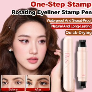Dual Head Natural Long Lasting Eyeliner Easy Application Rotating Stamp Pen Sweat Proof