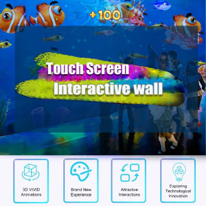 400 Inch Projector Screen 3D Interactive Wall Floor 16:9 Projection System Virtual Reality Touch 57 Games Effects