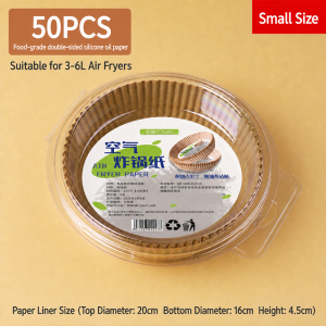 100PCS Disposable Air Fryer Paper liner Non-Stick Not Carcinogenic Parchment Paper for Air fryer