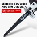 Mesin Reciprocating Saw Cordless Chainsaw Mesin Gergaji Besi Kayu Portable Gergaji Rantai Portable Handheld Saw with Rechargeable Battery for Wood Cutting/gergaji kayu super tajam/gergaji mesin kayu listrik/mesin potong kayu/gergaji multifungs. 