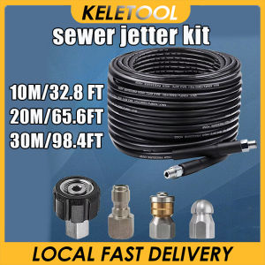 Sewer Jetter Nozzle 1/4 Sewer Dredging Cleaning Nozzle High Pressure Drain Pipe Cleaning Rotating