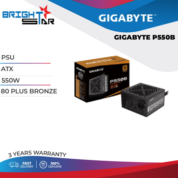 Gigabyte P550B 550W 80 Plus Bronze Power Supply Lazada