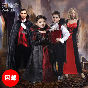 APOD Halloween Kids Costume Vampire Bride Witch Dress Kids Male Female Demon Adult Parent-Child Play Clothes