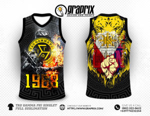 Tau Gamma Phi FRONTLINER Singlet Full Sublimation (NON-CUSTOMIZE)