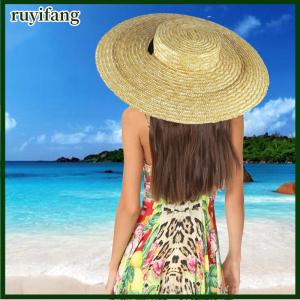 ruyifang หมวกฟางปีกกว้างสำหรับผู้หญิงหมวกชายหาดสำหรับผู้หญิงหมวกกันแดดสำหรับฤดูร้อน
