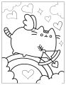 Bộ tranh (48 tờ) tô màu cho bé và người lớn khổ giấy lớn A4 - Pusheen Mèo - Tặng 1 tranh ngẫu nhiên. 