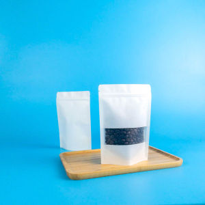[50 PCS] White Stand Up Pouch with Zip Lock Pouch Resealable Bag