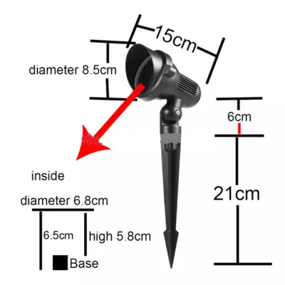 Garden Spike light - LED GU10 COB 3W warm white