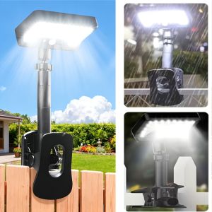 {READY STOCK}[Ultra-bright] Solar Clip-On Wall Sconce 1pc Or 2pcs Available 98LED IP65 1600LM Outdoor Solar Light Easy Clip-On Installation 3 Modes Solar Lights for Chain Link Fence Yard Garage Fence And Patio