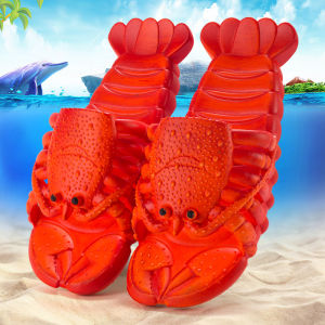 GALAXYMALL COD Sandal Wanita Slop Motif Lobster Lucu Warna Lucu Sendal Rumah Motif Sandal Cewek Ringan Empuk Cute Santai Import SP101