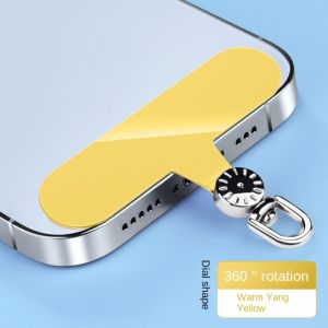 YEAHAP Hanging Cord Phone Lanyard Gasket 360° Rotatable TPR Phone Card Clip Luxury Metal Metal Phone Patch Mobile Phone