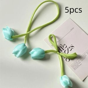 MARBLEX 5Pcs Set Lace-up Tulip Curtain Straps Cake Ornaments Gift Wrapping Curtains Tie Rope Hair Cord Accessories