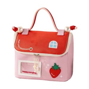 FLEURS Waterproof House Shape Cosmetic Bag Large Capacity Portable Cosmetics Organizer Adorable Partition Travel Wash Pack Travel