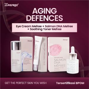 Aging Defense Package - Salmon DNA Mefree + Eye Cream Mefree + Soothing Toner Mefree (Anti Aging Serum + Eye Cream + Toner)