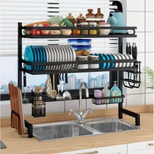 BgCare Stainless Steel Sink Dish Rack Kitchen Rack Dish Washer Drainer Rak Pinggan Mangkuk Dapur Singki Sinki