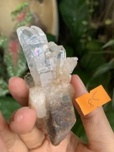 Đá thạch Anh ưu linh  pha lê tự nhiên trong suốt vàng Citrine thanh tẩy thiền định tarot cực mạnh Clear Quartz Natural 85