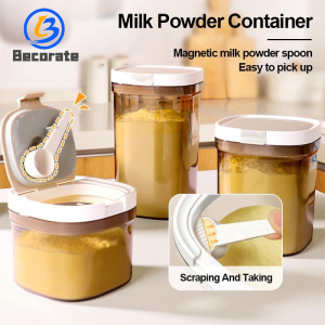 BECORATE 1800/1300/800ML Milk Storage Container Baby Milk Powder Airtight Container Box with Scoop & Scraper