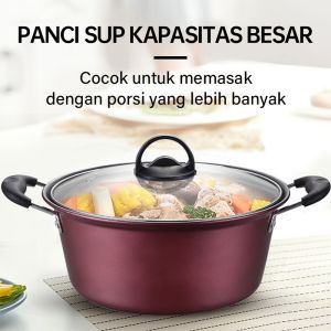 Panci Kuah Lapisan Enamel 24CM Anti Lengket Panci Kuping 4024-KONAMO