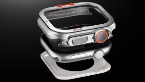 Rugged Metal Case Compatible with Watch Series 6/5/4/SE 44mm Case [Turn 44mm into Ultra Look] 2 in 1 Shockproof Bumper Cover with Back Shell for iWatch Black