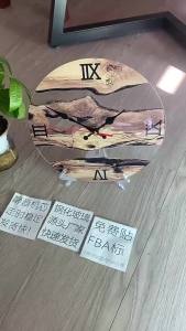 xpkQ Art Wall Clock Bedroom Living Room Wall Clocks Glass Wood Grain Clock Creative Minimalist Watches Silent Elegant Room Decor X2Z8B