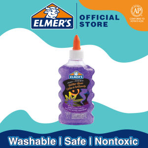 Elmers Glitter Glue Purple 6 oz | Glitter Toys Kids Craft | Washable Safe Non-Toxic Fun | Elmer Elmers