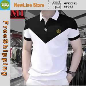 Áo PoLo Nam Cổ Tim MIX 2 Màu Kiểu Dáng Sang Trọng Hàng Cao Cấp   Menswear Có Cổ Ngắn Tay Shirt.