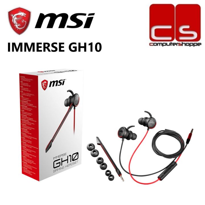 MSI IMMERSE GH10 In-Ear Gaming Earbuds | Lazada