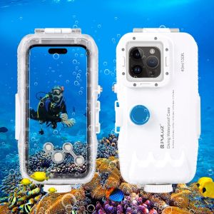 【Ready Stock】PULUZ 40m/130ft Waterproof Diving Case for iPhone 16/iphone15/15pro/14Plus/14Pro Max/14/14Pro/13 mini / 12 mini/8 Plus & 7 Plus/SE 2020 & 8 & 7/X / XS/XS Max，Photo Video  Underwater Housing Cover（Full，All styles，Hot Sale Promotion）