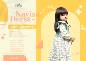 NAZLAN - MONIKA SERIES GAMIS ANAK 0RIGINALL ALIFA - VANILLA GRUP