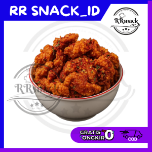 KULIT AYAM CRISPY PEDAS DAUN JERUK - KERIPIK KULIT AYAM KRIUK 100 GRAM