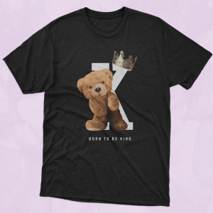 kaos wanita model terbaru lengan pendek korean style viral born to be king