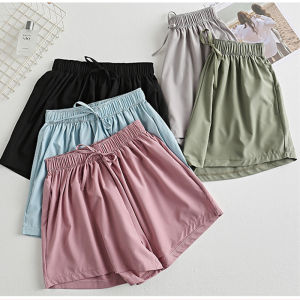 Sports Shorts Women Summer 2021 New Candy Color Anti Emptied Loose Shorts Casual Lady Elastic Waist Beach Correndo Short Pants