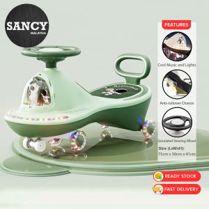 SANCY Childrens Twist Car Anti Rollover Swing Car Two People Can Sit Silent Flashing Wheel With Light And Music Kereta Twist Kanak-Kanak - Fulfilled by SANCY