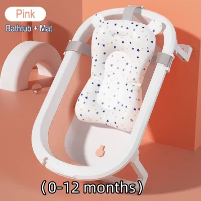 Baby Bath Tub Foldable Non-Slip Large Capacity Easy Storage Quality Support Tempat Mandi Baby