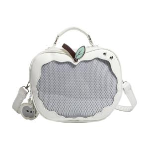 Women Bag Lovely Itabag Preppy Styles Crossbody Bag Girls Apples Shape Backpack PU Leather Shoulder Bag for Pin Display