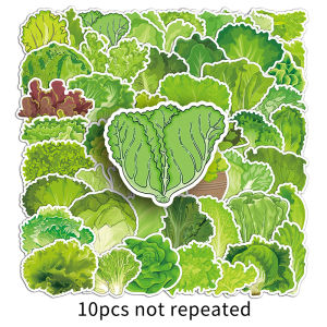 50Pcs Lettuce Sticker Cartoon Cute PVC Waterproof Decoration Suitcase Laptop Water Bottle