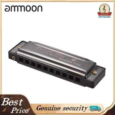 Key of C Diatonic Harmonica Mouthorgan with ABS Reeds black