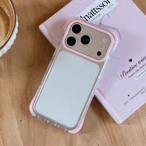 Transparent Candy Silicone Edge Bumper Case For iPhone 17 16 15 14 Pro Max Corner Airbag Shockproof Non-Slip Crystal Clear Cover