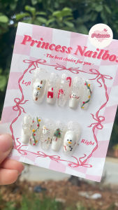 PrincessNailbox[mãTP10]móng úp sơn gelthiết kế thủ công(tặng keodũamiếng dángiấy lau…)