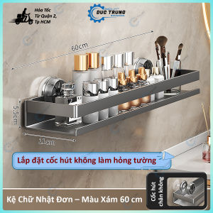 Kệ treo tường phòng tắm CỐC HÚT không đục lỗ KỆ KIM LOẠI LIỀN KHỐI Giá Để Đồ Góc Chắc Chắn - 832
