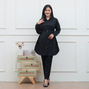 Tunic Wanita Lengan Panjang Tunik Jumbo 115 Cm Terbaru Katun Toyobo Premium
