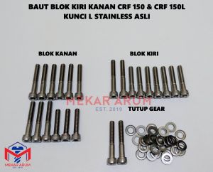 Baut Blok Mesin Kiri Kanan CRF 150 CRF 150 L Kunci L Stainless