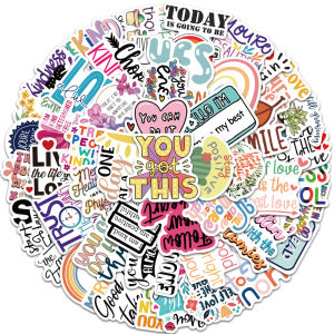 COD✨52 PCS GAYA LUCU Frase bahasa Inggris yang menginspirasi stiker untuk Buku Tempel/Buku Harian/HP/Dekorasi Laptop/Sticker Helm Tahan Air Vinil/Stiker Tablet Ponsel stiker tahan air berperekat