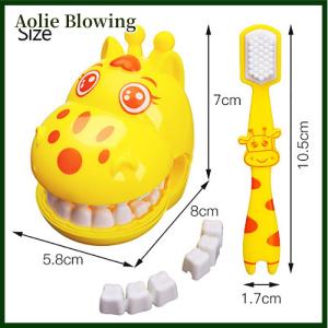 Aolie 4pcs Kids Pretend Play Toy Dentist Check Teeth Model Set Educational Learing Toy