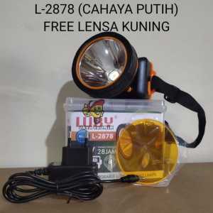 Luby Senter Kepala LED 15 Watt L-2878 Cahaya Putih Waterproof Rechargeable 4000mAh